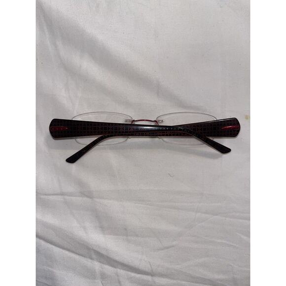 Charmant Eyeglasses CH10926 Red Black Rimless Titanium Frame 50-19-135 Japan - Picture 2 of 7